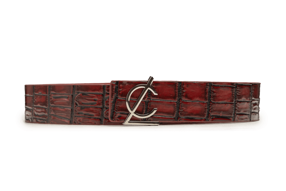 LEATHER BELT A1293 RED
