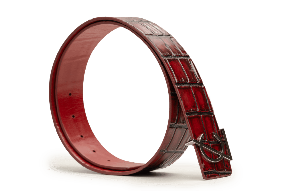 LEATHER BELT A1293 RED