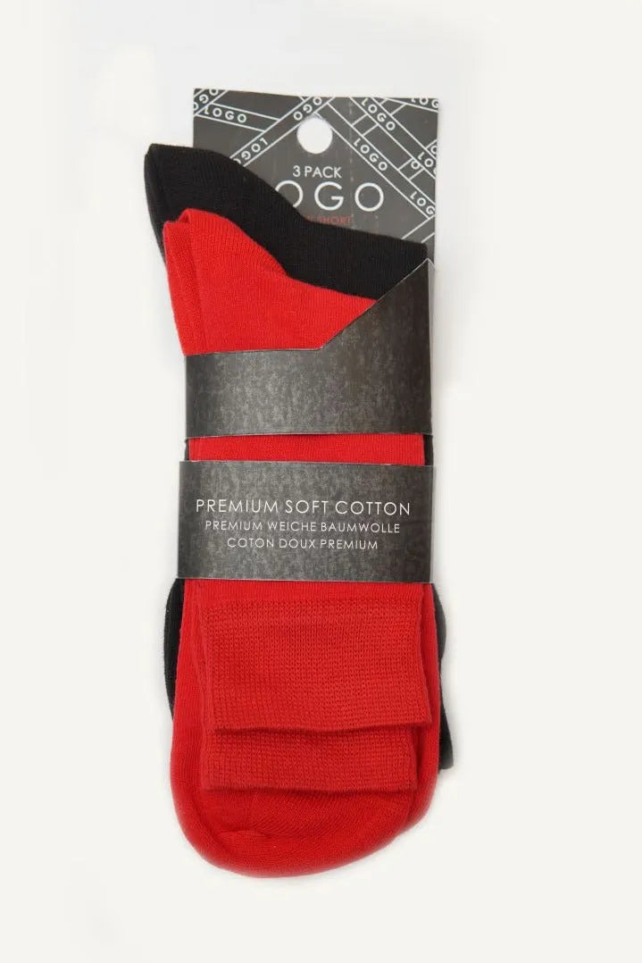 COMBED MENS SOCKS (PACK OF 3)