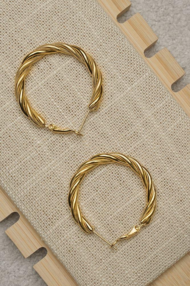 JEWELLRYEAR RINGS JW1158 GLD