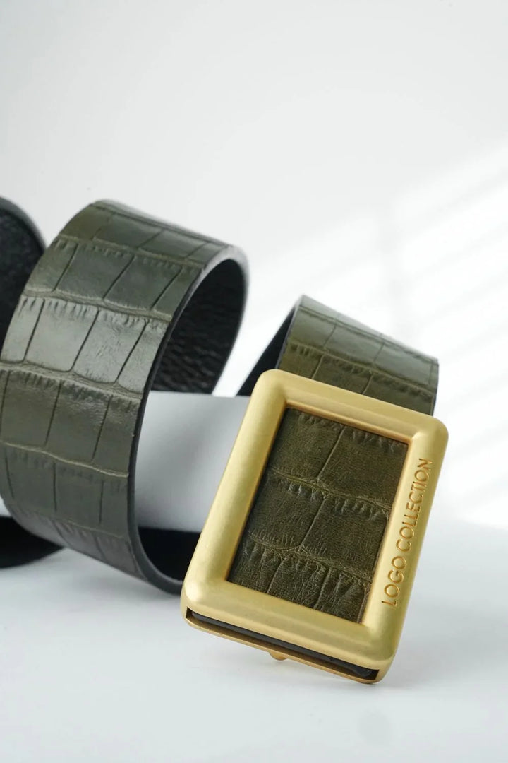 LEATHER BELT A1314 GRN