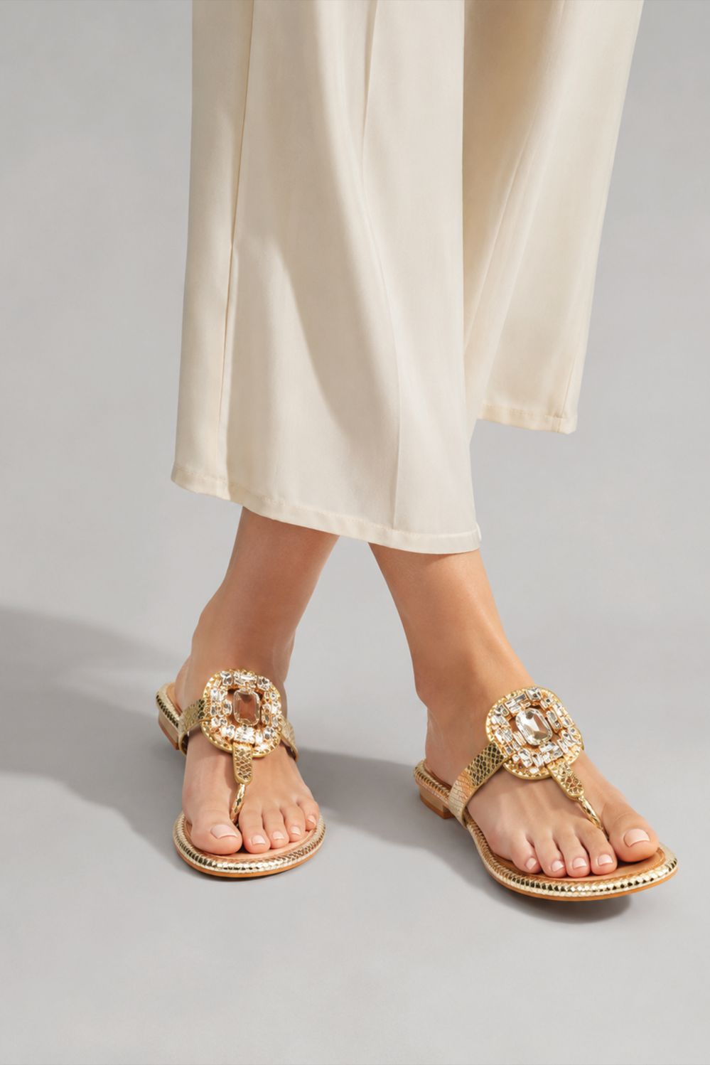 OPIA LA VELOUR EMBELLISHED SLIDES
