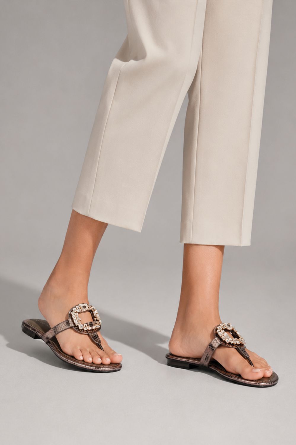 OPIA LA VELOUR EMBELLISHED SLIDES