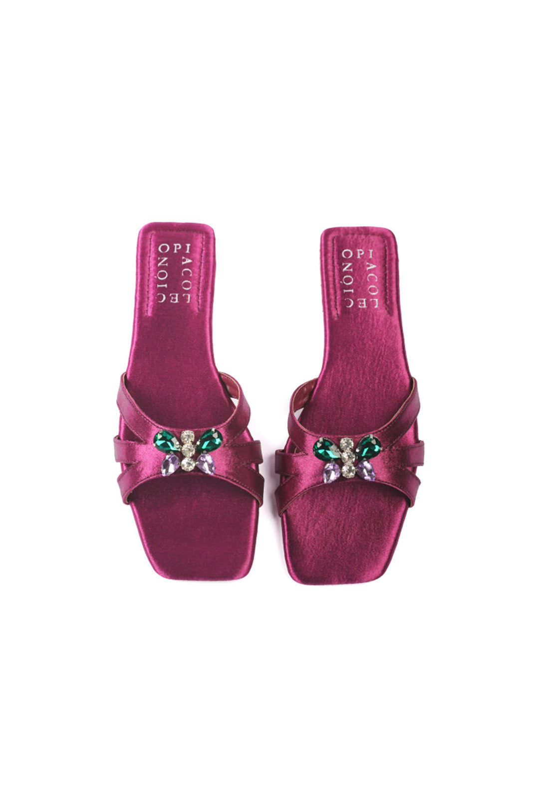 OPIA 8510 MRA maroon flats with butterfly stone embellishment for casual wear