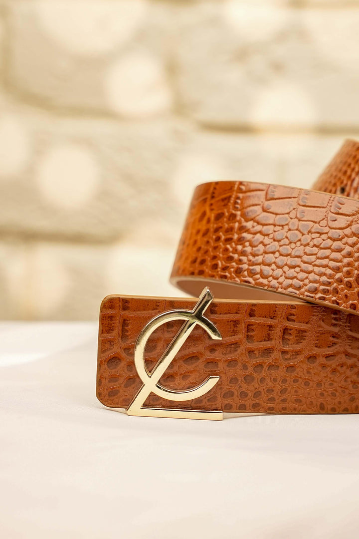 LEATHER BELT A1291 TAN