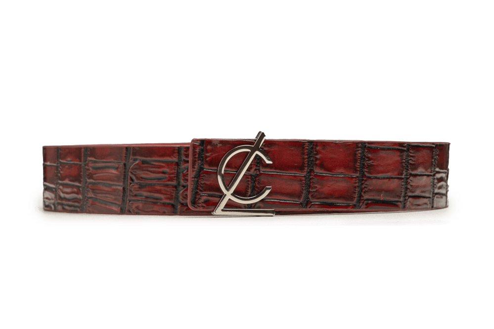 LEATHER BELT A1293 RED_Accessories