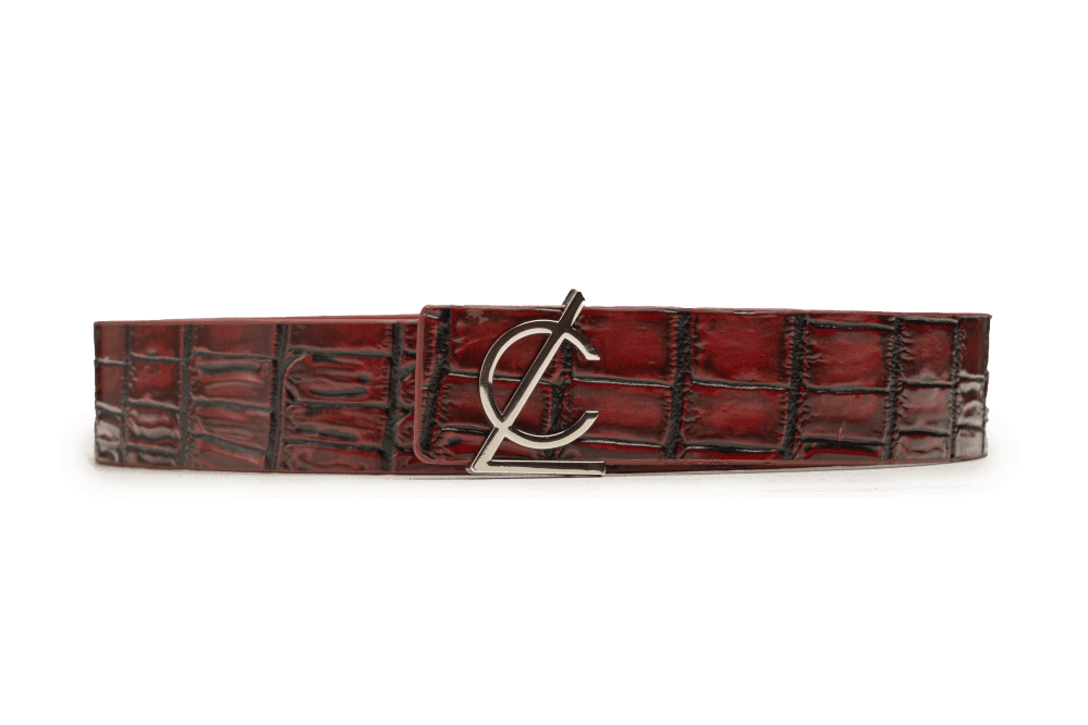 LEATHER BELT A1293 RED_Accessories