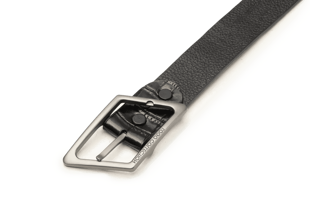 LEATHER BELT A1307 BKA - LOGO
