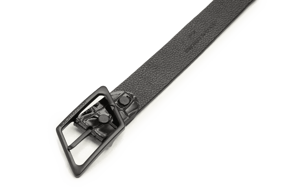 LEATHER BELT A1309 BKA - LOGO