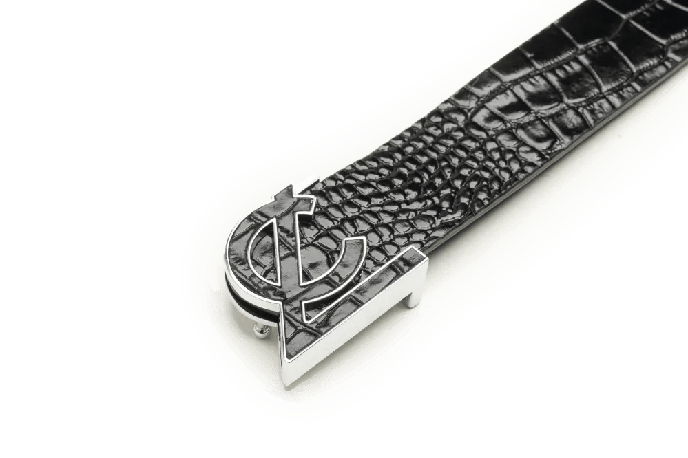LEATHER BELT A1330 BKA - LOGO