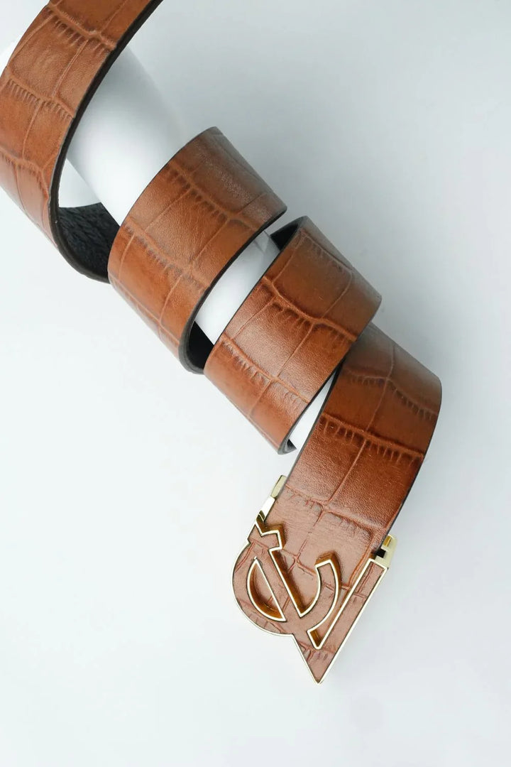 LEATHER BELT A1332 TAN