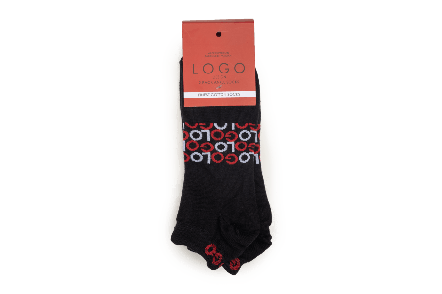 MENS ANKLE COTTON SOCKS (PACK OF 2)