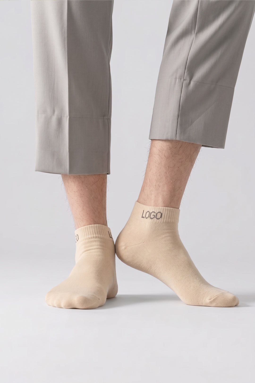LOGO MENS ANKLE COTTON SOCKS (PACK OF 2)