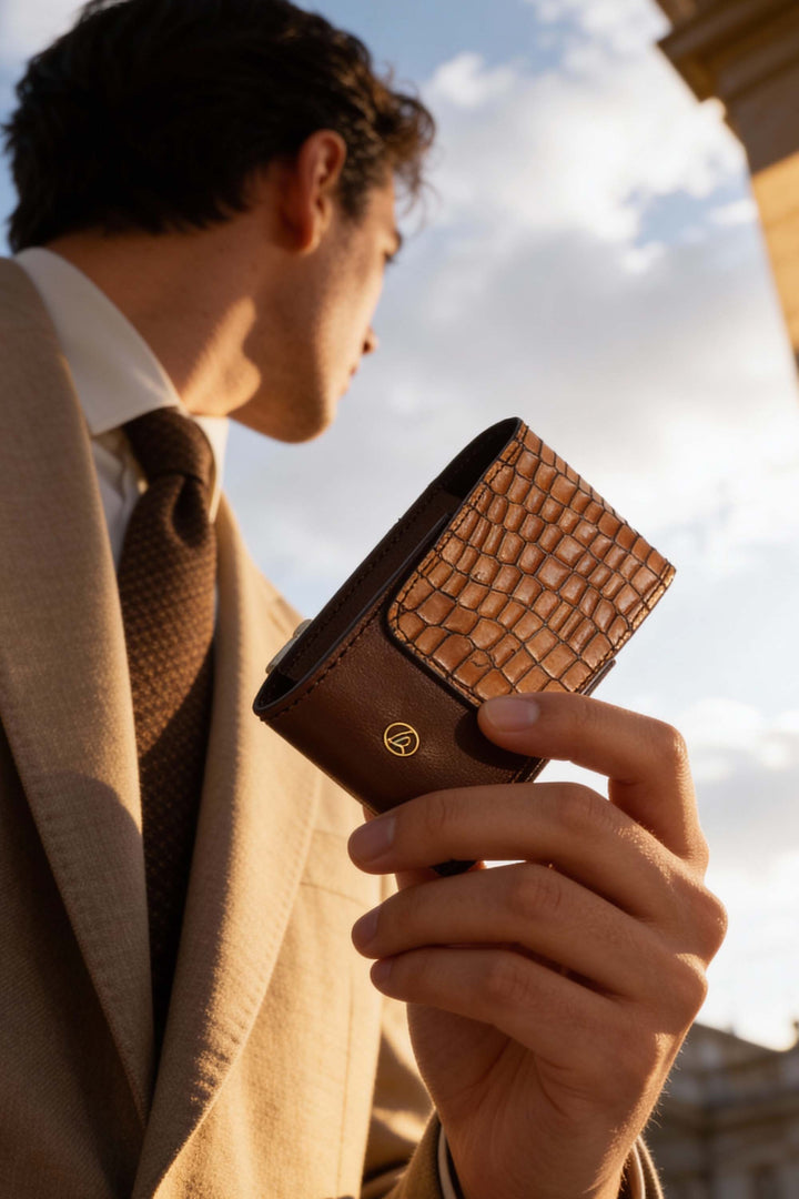 LOGO CIGARETTE CASE CB619 TAN