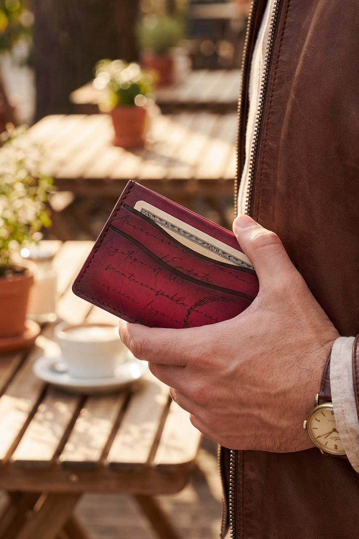 CARD WALLET CH609 RED "RFID PROTECTION"