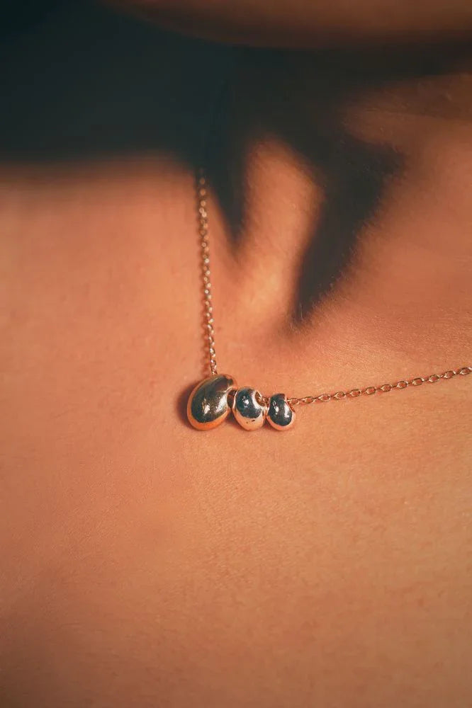 EAR RINGS & NECKLACE SET JW1088 GLD - OPIA