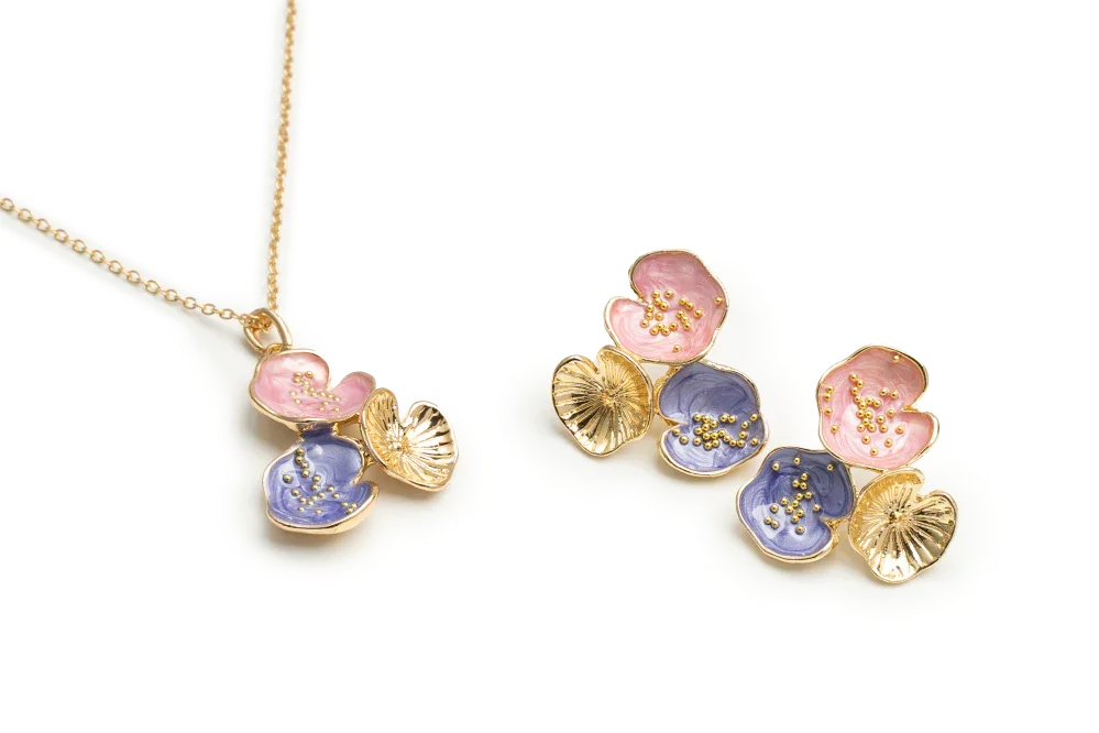OPIA EAR RINGS & NECKLACE SET