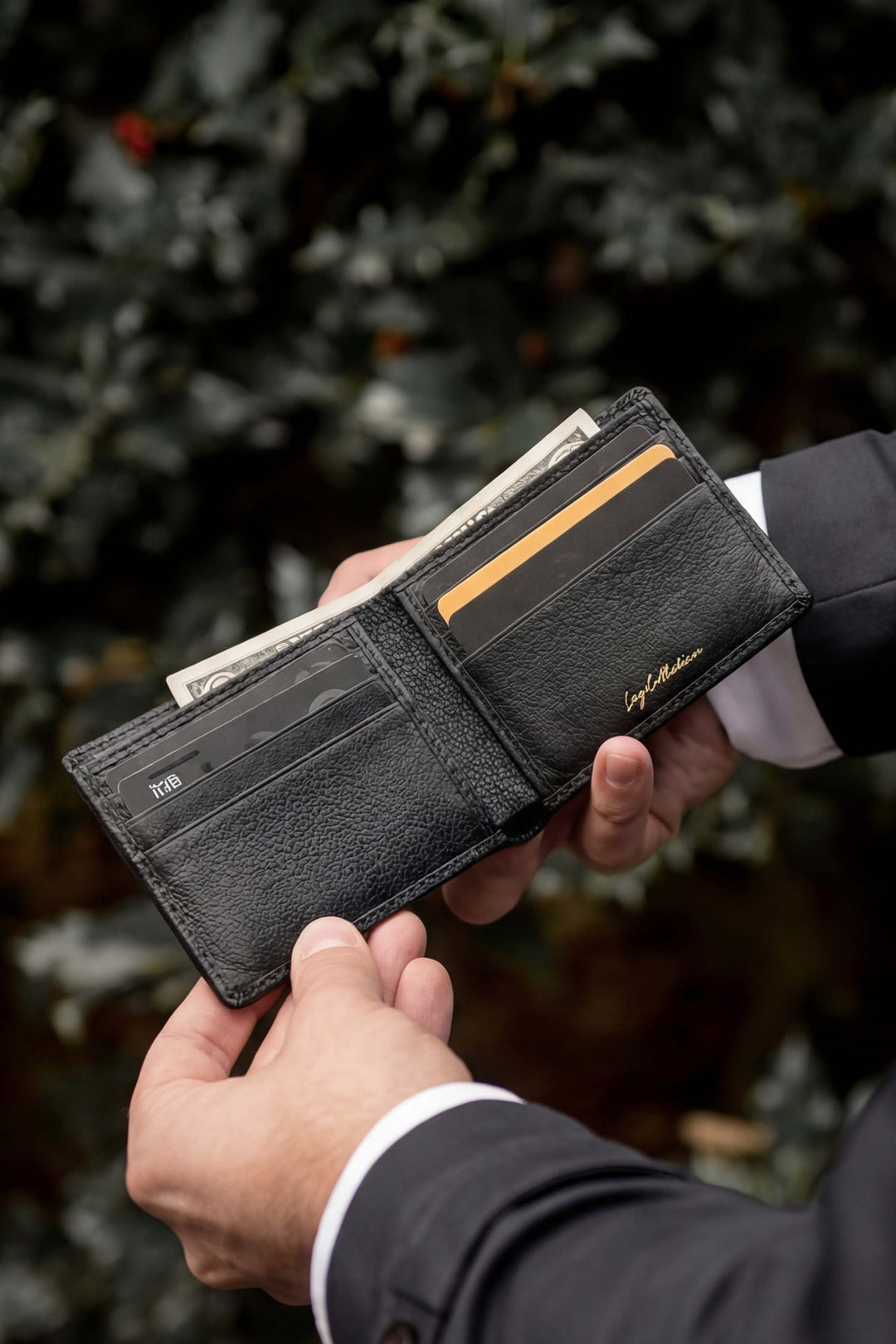 NOTE WALLET NW448 BKA  "RFID PROTECTION"