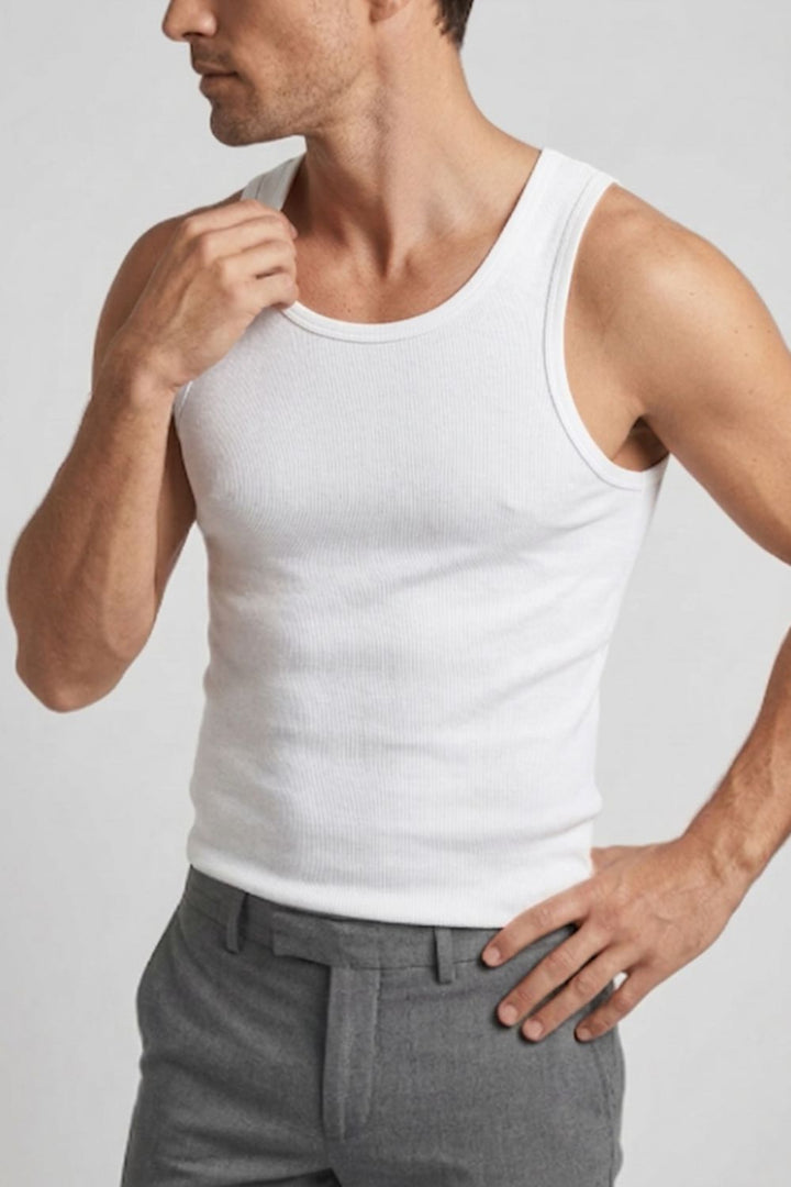 LOGO MENS SLEEVELESS VEST ( PACK OF 2 )