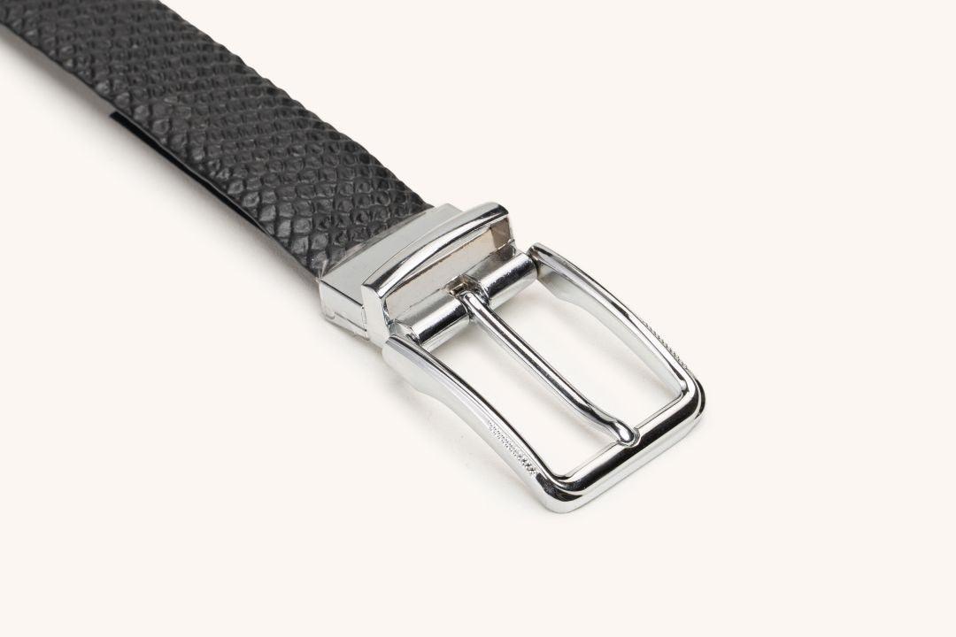 LEATHER BELT  A1265 BKA - LOGO | OPIA