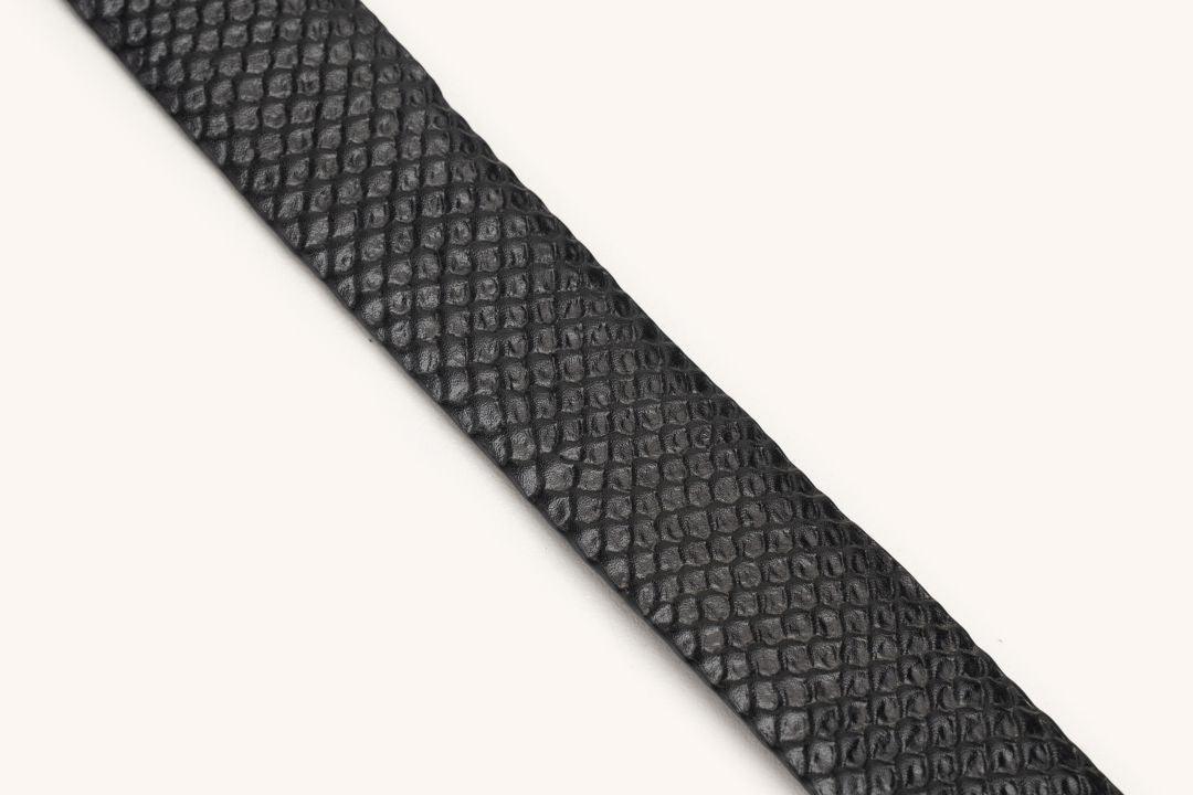 LEATHER BELT  A1265 BKA - LOGO | OPIA
