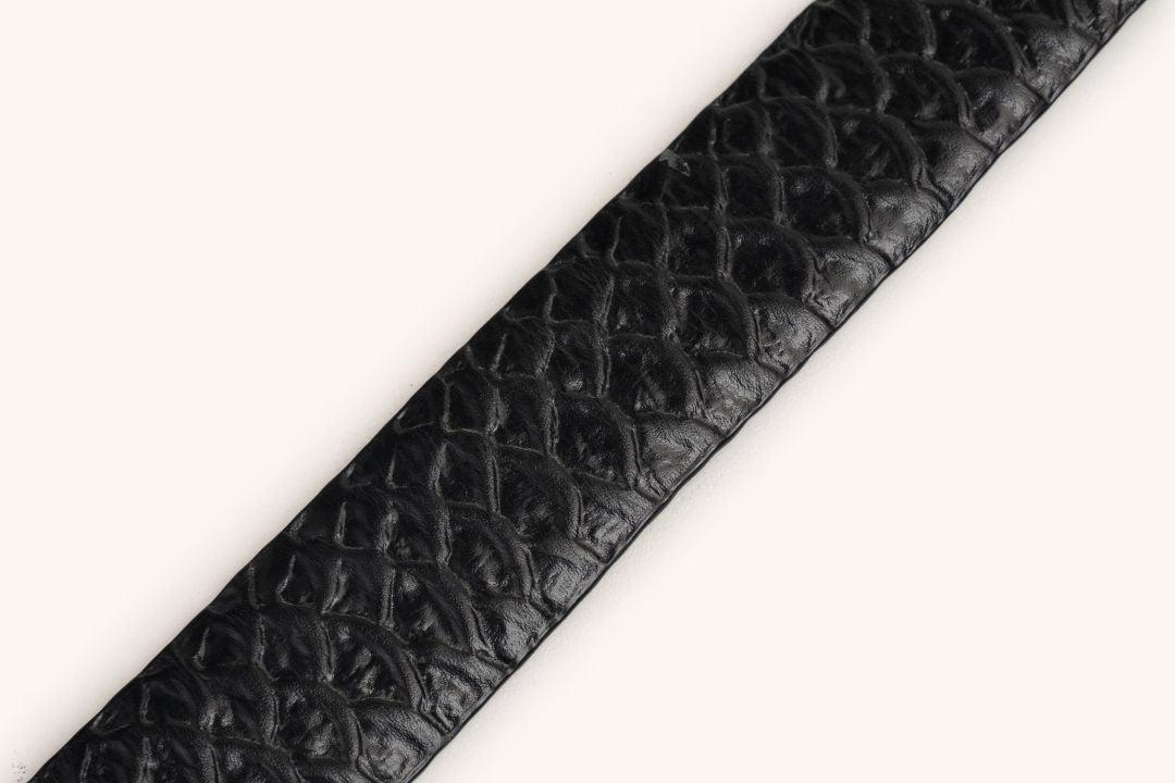 LEATHER BELT  A1265 BKA - LOGO | OPIA
