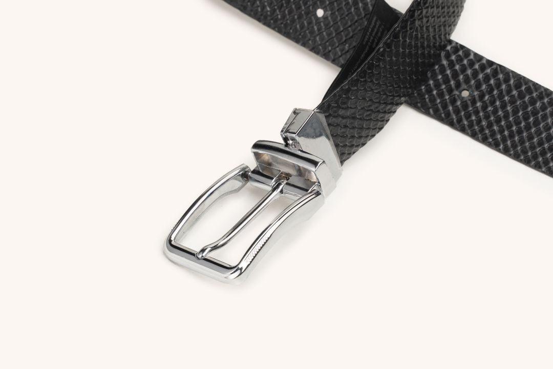 LEATHER BELT  A1265 BKA - LOGO | OPIA