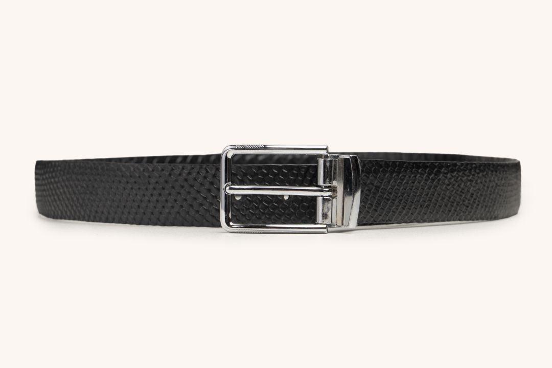LEATHER BELT  A1265 BKA - LOGO | OPIA