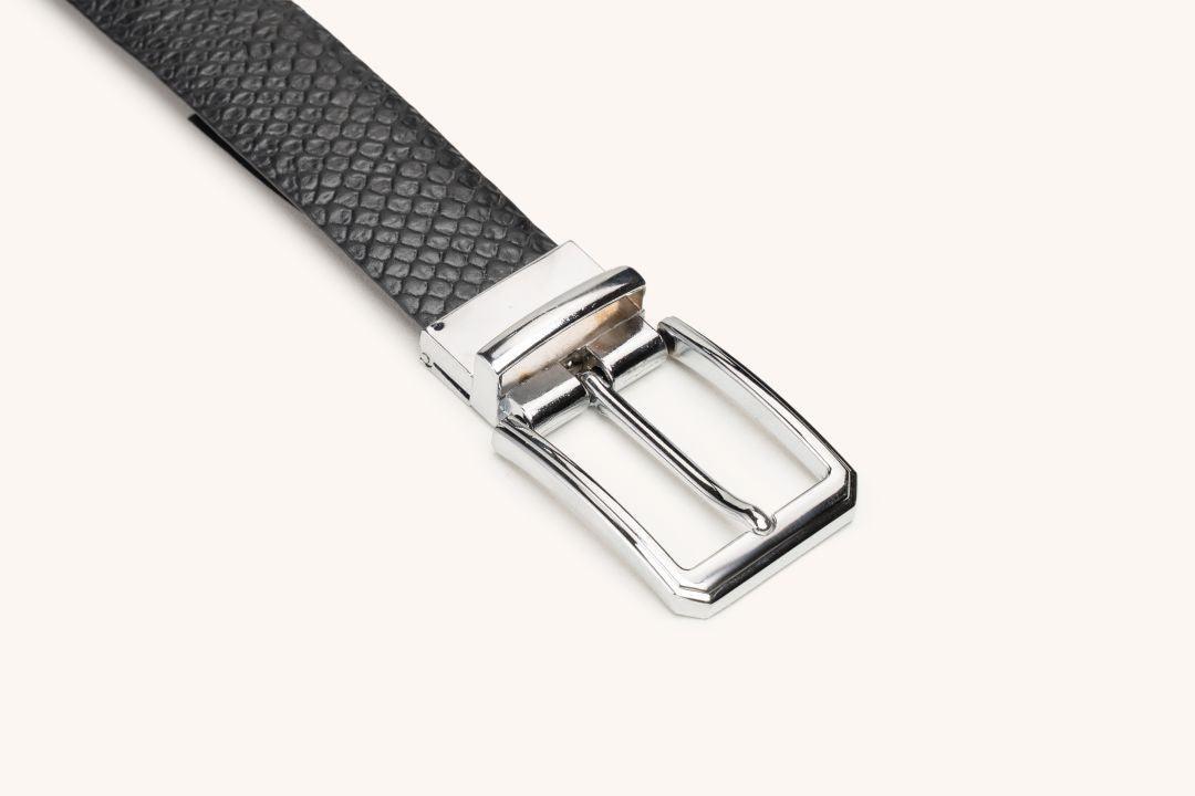 LEATHER BELT  A1267 BKA - LOGO | OPIA