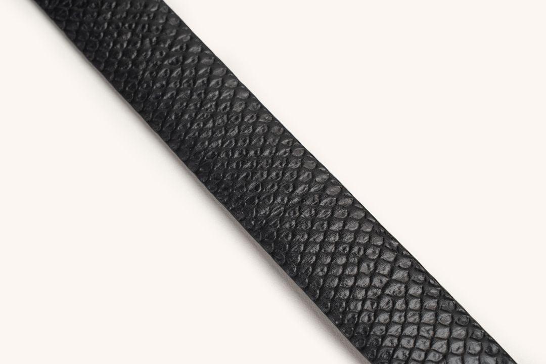LEATHER BELT  A1267 BKA - LOGO | OPIA