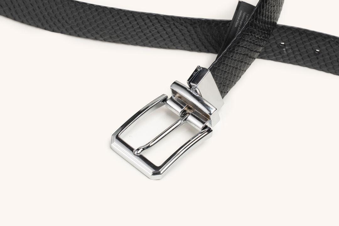 LEATHER BELT  A1267 BKA - LOGO | OPIA