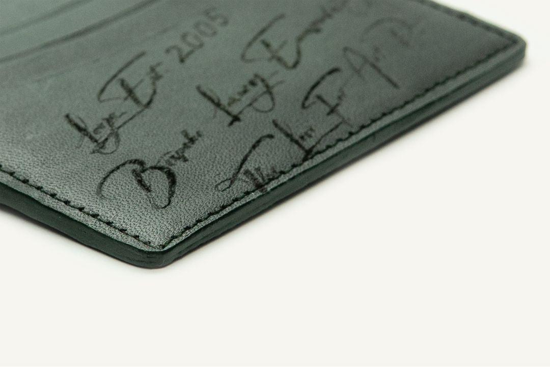 CARD WALLET CH453 GRN  "RFID PROTECTION" - LOGO | OPIA